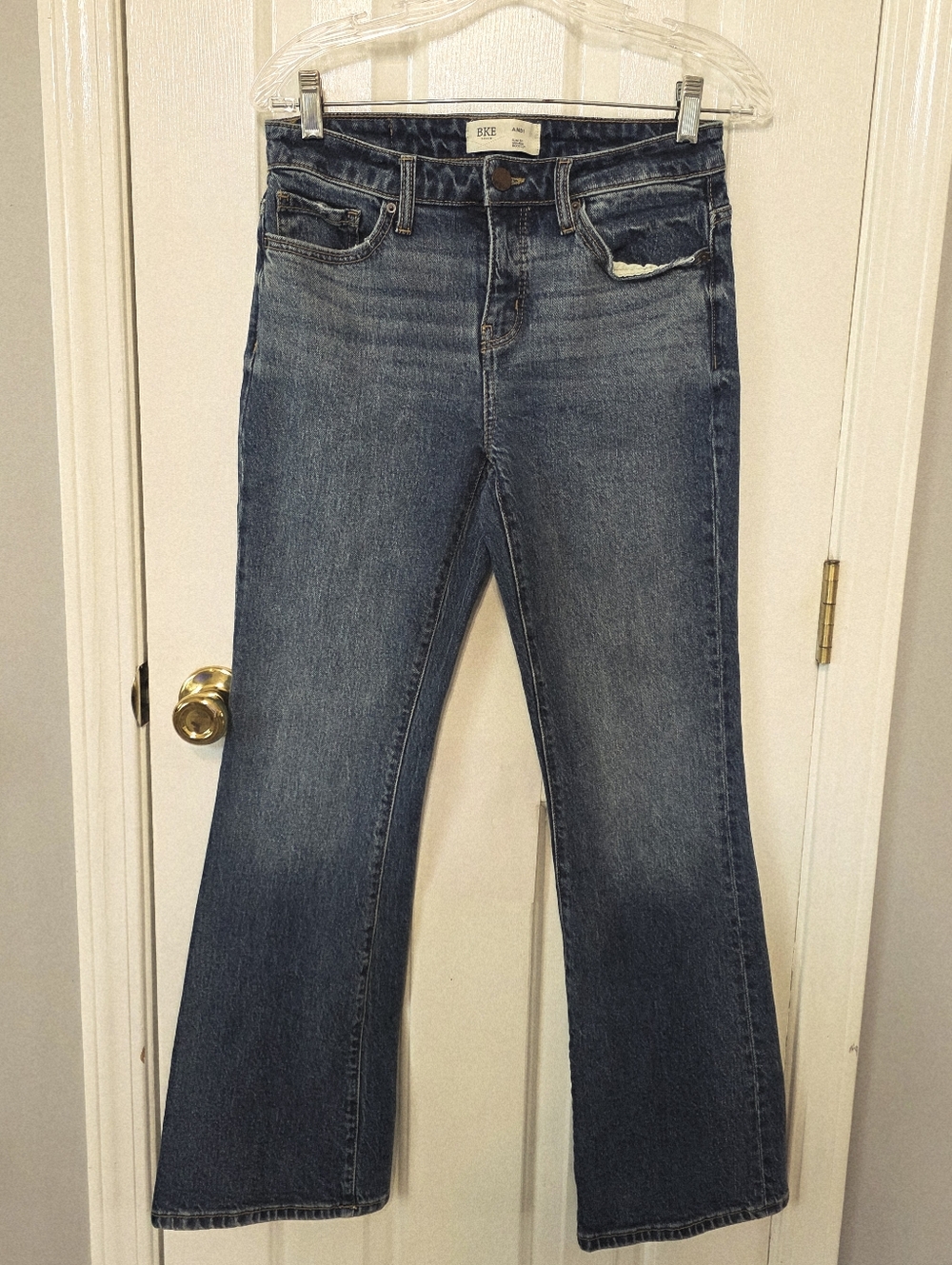 BKE Medium Blue Andi Slim Fit Mid Rise Boot Denim Jeans 27x30